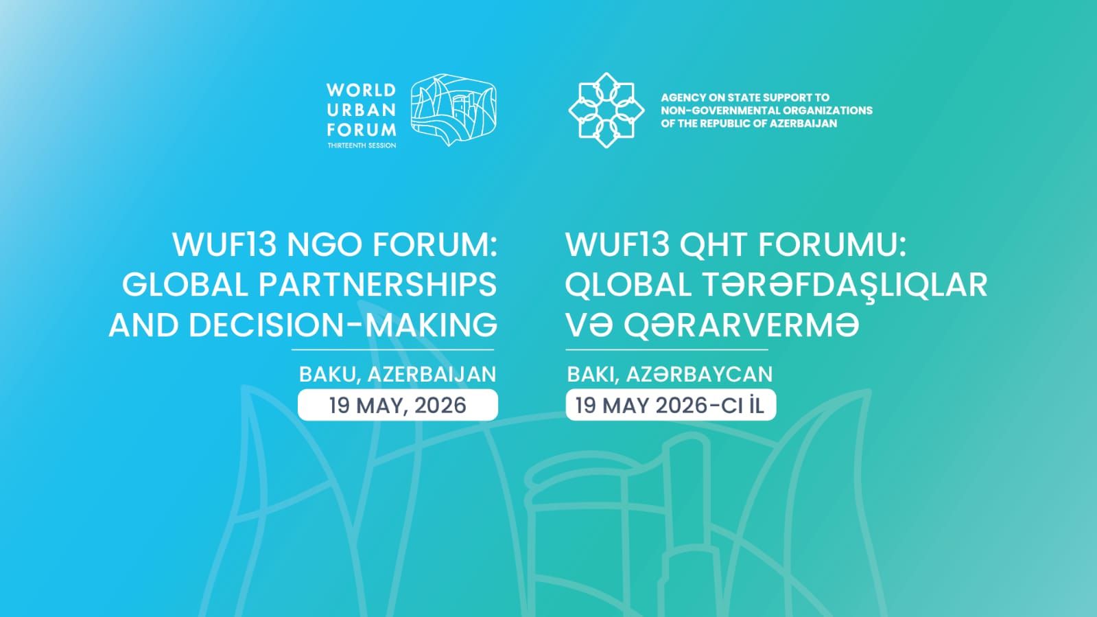 İlk dəfə “WUF13 NGO Forum” keçiriləcək