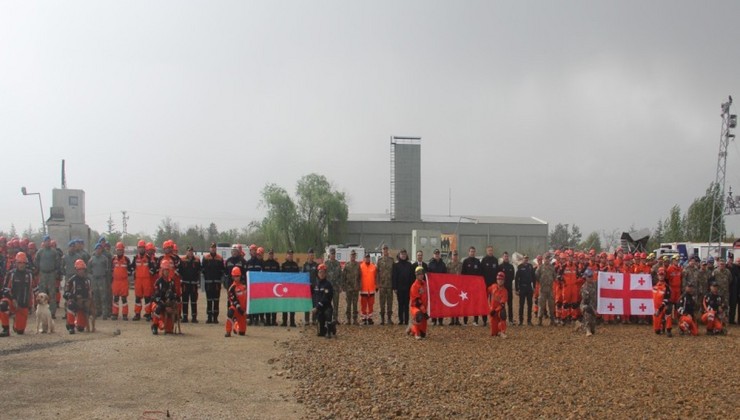 FHN əməkdaşları Türkiyə-Azərbaycan-Gürcüstan SAR təlimində iştirak edib