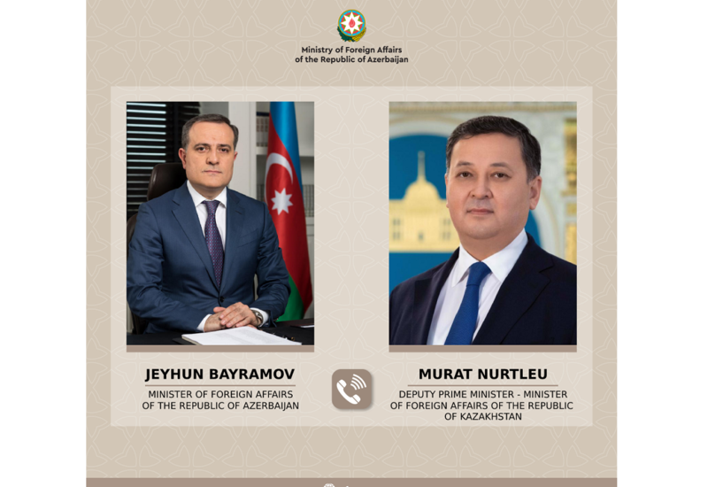 Ceyhun Bayramovun qazaxıstanlı həmkarı ilə telefon danışığı olub