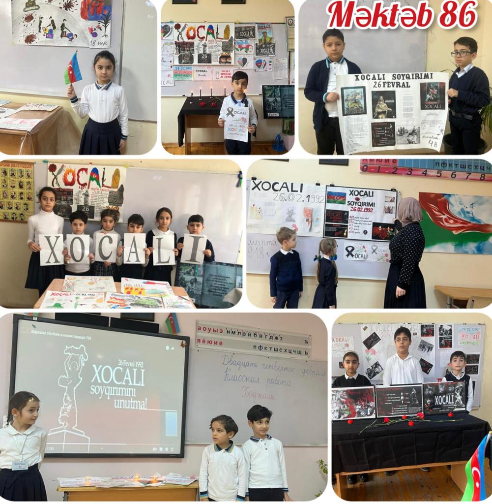 “XOCALI SOYQIRIMININ 31-Cİ İLDÖNÜMÜ”NƏ HƏSR EDİLMİŞ XÜSUSİ DƏRSLƏR - FOTOLAR