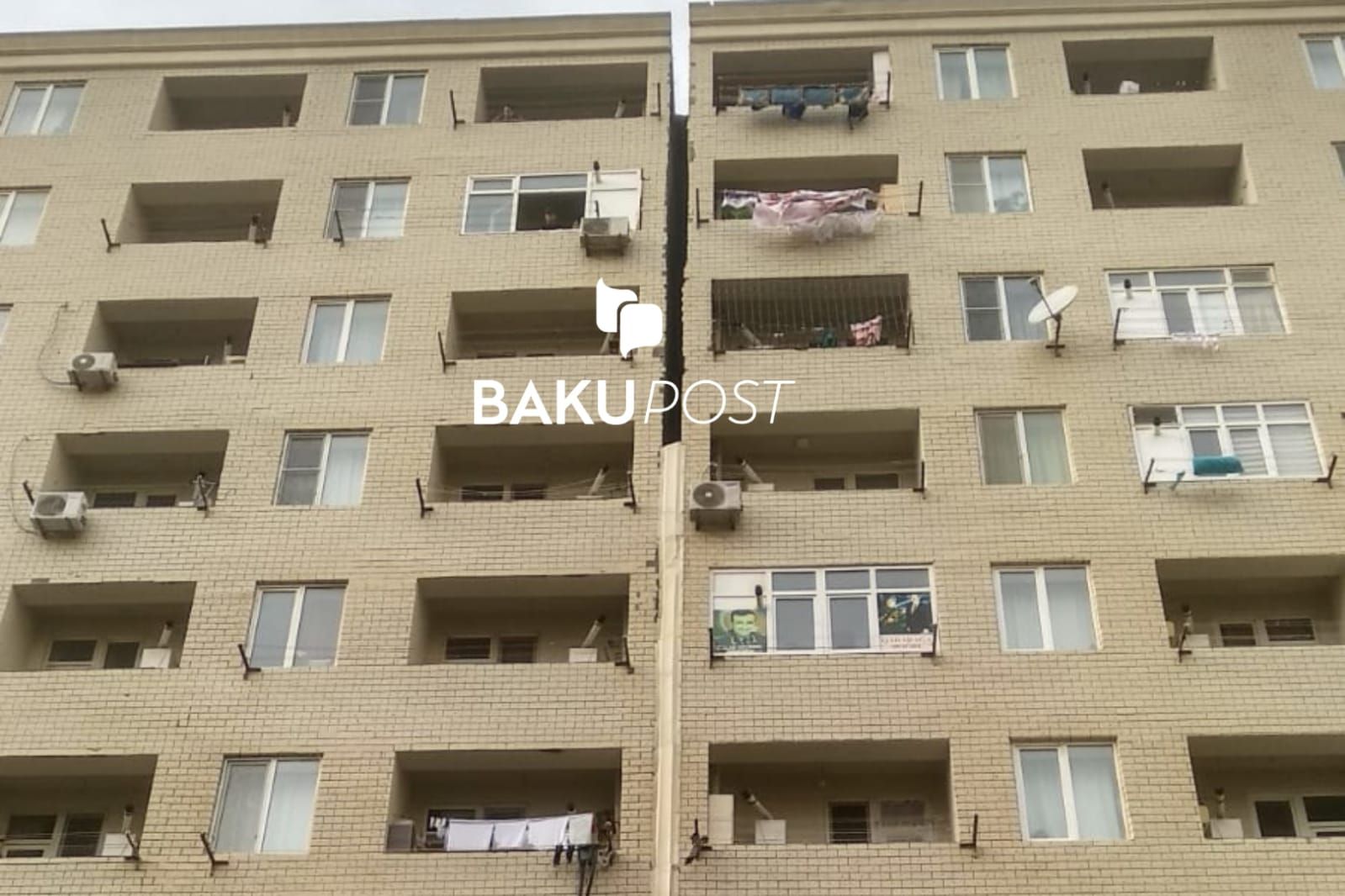 "Kristal Abşeron"un tikdiyi bina əyildi: sakinlər təhlükədə - FOTO-VİDEO