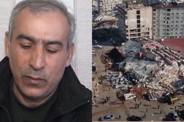 "Uşağı götürüb çıxmaq istəyəndə bina uçub" - Azərbaycanlı ata qızından xəbərsizdir - VİDEO