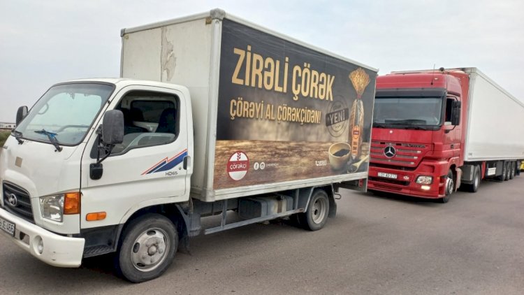 İLK ADDIM: Qarabağdakı ermənilərə ərzaq göndərildi - Fotolar