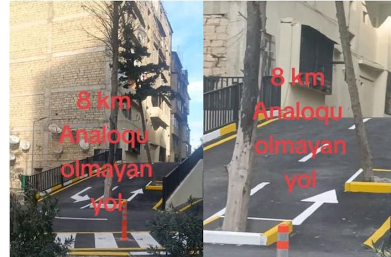 Bakıda tən ortasında ağaclar olan yolla bağlı qurumdan AÇIQLAMA (VİDEO)