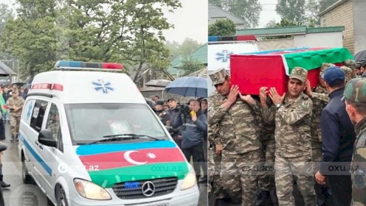 Şəhid Məhəmməd Qarayev ilə vida mərasimi keçirilir - Fotolar