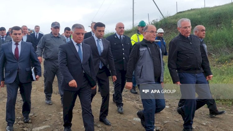 Dövlət Komissiyası Söyüdlü kəndində süni gölə baxış keçirib - FOTO