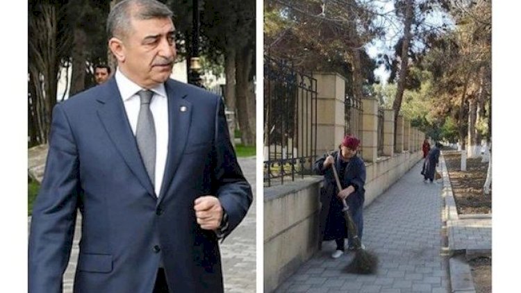 İcra başçısı tibb işçilərinə küçə süpürtdürdü